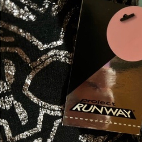 NWT PROJECT RUNWAY Long Sleeve Hacci Foil Bodycon Dress S - Picture 5 of 8